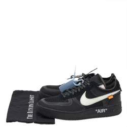 Nike X Off-White Black Mesh And Suede The 10th Air Force 1 Low Top Sneakers Size 43