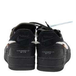 Nike X Off-White Black Mesh And Suede The 10th Air Force 1 Low Top Sneakers Size 43
