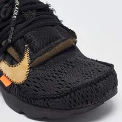 Off-White x Nike Black Mesh and Fabric Air Presto Sneakers Size 41
