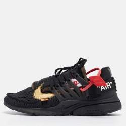 Off-White x Nike Black Mesh and Fabric Air Presto Sneakers Size 41