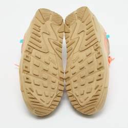 Off-White x Nike Beige Fabric and Suede Air Max 90 Desert Ore Sneakers Size 46
