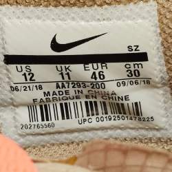 Off-White x Nike Beige Fabric and Suede Air Max 90 Desert Ore Sneakers Size 46