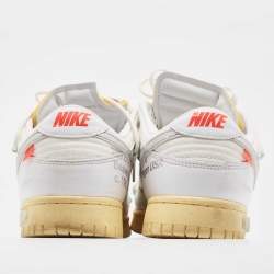 Off-White x Nike White Canvas and Leather Lot 1 Sneakers Size 43