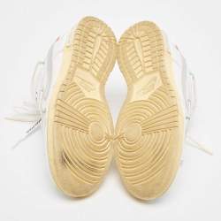 Off-White x Nike White Canvas and Leather Lot 1 Sneakers Size 43