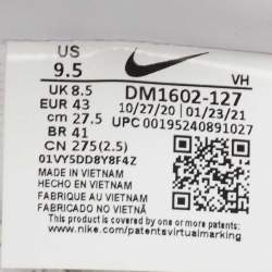 Off-White x Nike White Canvas and Leather Lot 1 Sneakers Size 43