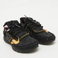 Off-White x Nike Black Mesh and Fabric Air Presto Sneakers Size 45