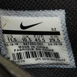 Off-White x Nike Black Fabric and Suede Air Max 90 Sneakers Size 45.5