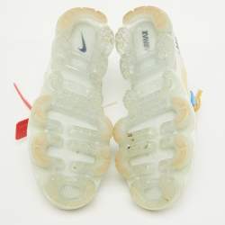 Pre Owned Off-White x Nike White Knit Fabric Air Vapormax Lace Up Sneakers Size 45
