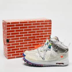 Off-White x Nike White Mesh Air Force 1 Mid Sneakers Size 47.5