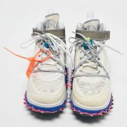 Off-White x Nike White Mesh Air Force 1 Mid Sneakers Size 47.5