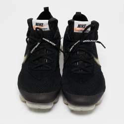Off-White x Nike Black Fabric and Suede Air Max 90 Sneakers Size 44