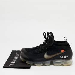 Off-White x Nike Black Fabric and Suede Air Max 90 Sneakers Size 44