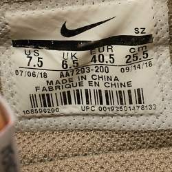 Off-White x Nike Beige Fabric and Suede Air Max 90 Desert Ore Sneakers Size 40.5