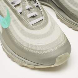 Off White x Nike Grey Mesh and Rubber Air Max 97 Menta Sneakers Size 45