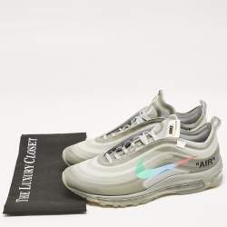 Off White x Nike Grey Mesh and Rubber Air Max 97 Menta Sneakers Size 45