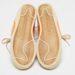 Pre Owned Off-White x Nike Beige Fabric and Leather Blazer Mid All Hallow's Eve Mid Top Sneakers Size 41