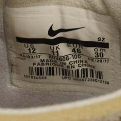 Off-White x Nike White Mesh and Suede The Ten Low Top Sneakers Size 46