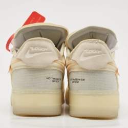 Off-White x Nike White Mesh and Suede The Ten Low Top Sneakers Size 46