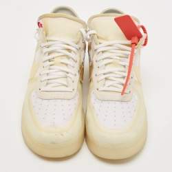 Off-White x Nike White Mesh and Suede The Ten Low Top Sneakers Size 46