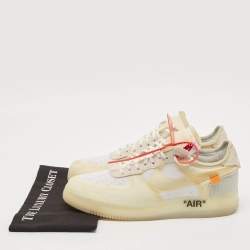 Off-White x Nike White Mesh and Suede The Ten Low Top Sneakers Size 46