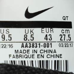 Pre Owned Off-White x Nike Black Knit Fabric and Suede Air VaporMax Low Top Sneakers Size 43