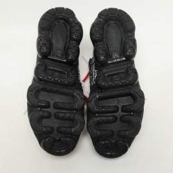 Pre Owned Off-White x Nike Black Knit Fabric and Suede Air VaporMax Low Top Sneakers Size 43