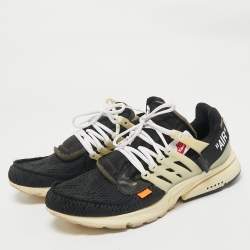 Off-White x Nike Black Mesh and Fabric Air Presto Sneakers Size 44