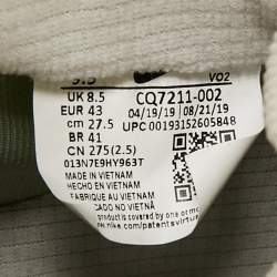 Off-White x Nike White Fabric and Leather Air Force1 Gore High Top Sneakers Size 43