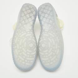 Off-White x Nike White Fabric and Leather Air Force1 Gore High Top Sneakers Size 43