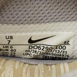 Pre Owned Off-White x Nike White Mesh Air Force 1 Mid Sneakers Size 40