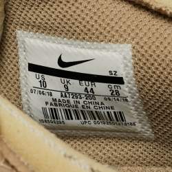 مملوكة مسبقًا Off-White x Nike Beige Fabric and Leather Air Max 90 Desert Ore Lace Up Sneakers Size 44