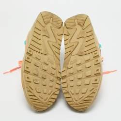 مملوكة مسبقًا Off-White x Nike Beige Fabric and Leather Air Max 90 Desert Ore Lace Up Sneakers Size 44