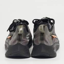 Pre Owned Off-White x Nike Black Nylon Zoom Fly Lace Up Sneakers Size 45