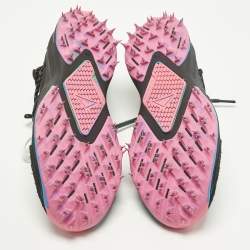 Pre Owned Off-White x Nike Zoom Vapor Street Size 42.5 Black Fabric and Suede Lace Up Sneakers