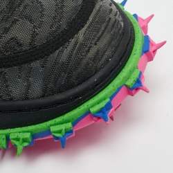 مملوكة مسبقًا Off-White x Nike Air Force1 Size 42 Black Mesh Mid Top Sneakers