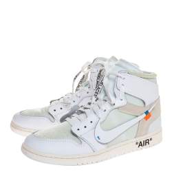مملوكة مسبقًا Nike x Off-White Jordan 1 Retro High Top Sneakers Size 44