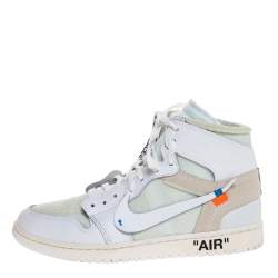 مملوكة مسبقًا Nike x Off-White Jordan 1 Retro High Top Sneakers Size 44