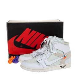 مملوكة مسبقًا Nike x Off-White Jordan 1 Retro High Top Sneakers Size 44