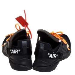 Pre Owned حذاء رياضي أوف وايت ونايك ذا 10 نايك أير برستو قماش شبك أسود مقاس 42.5