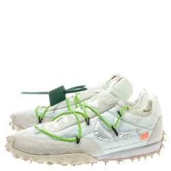 Pre Owned Off White x Nike White PVC Waffle Racer Low Top Sneakers Size 42