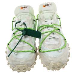 Pre Owned Off White x Nike White PVC Waffle Racer Low Top Sneakers Size 42