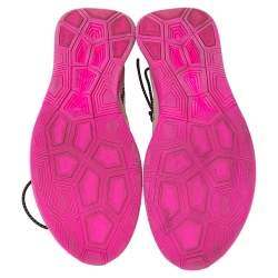 Pre Owned حذاء رياضي نايك x أوف وايت زووم فلاي بولي يوريثان ونايلون لامع وردي مقاس 44.5