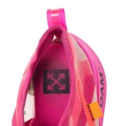 Pre Owned حذاء رياضي نايك x أوف وايت زووم فلاي بولي يوريثان ونايلون لامع وردي مقاس 44.5