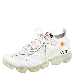 Off-White x Nike White Knit Fabric Suede Air The Ten Sneakers 42 Off-White x Nike | TLC
