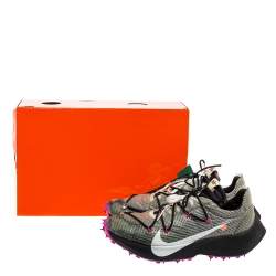 Pre Owned Off White x Nike Black/Pink Nylon And Suede Vapor Street Sneakers Size 45.5