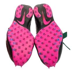 Pre Owned Off White x Nike Black/Pink Nylon And Suede Vapor Street Sneakers Size 45.5