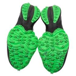 Pre Owned Off White x Nike Black/Green Knit Fabric Air Zoom Tempo Next % OW Sneakers Size 44.5