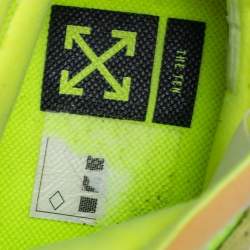 Pre Owned حذاء رياضي أوف وايت x نايك أير فورس 1 فولت سويدي وشبكة أخضر مقاس 41