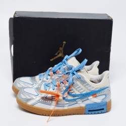 Pre Owned حذاء رياضي أوف وايت x نايك دانك قماش وجلد متعدد الألوان برباط مقاس 44