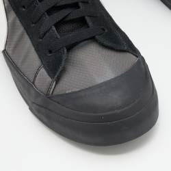 Pre Owned Off-White x Nike Black Suede And Leather Mid Blazer Lace Up Sneakers Size 46